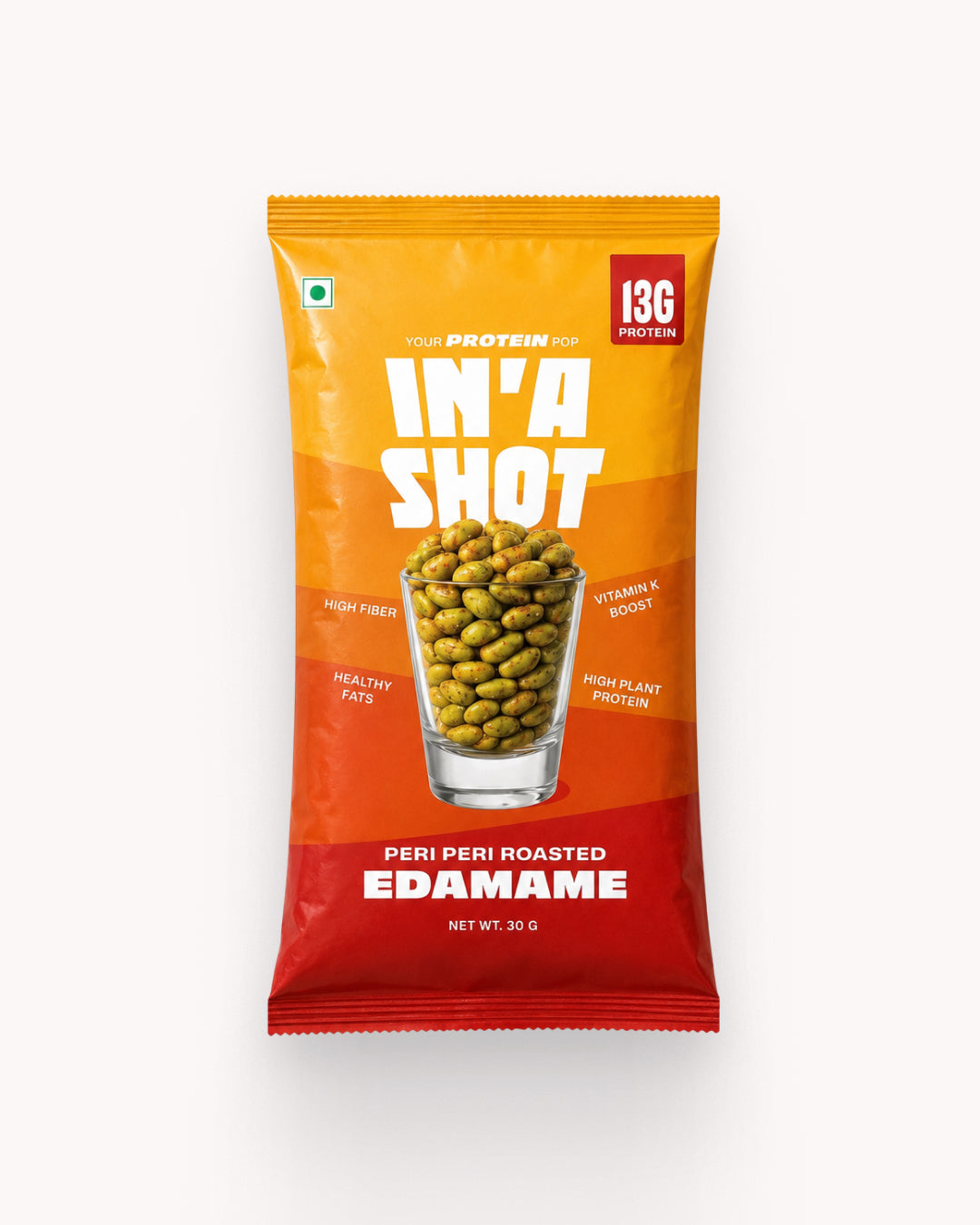 Peri Peri Roasted Edamame (Pack of 10 x 30g each) - 300g